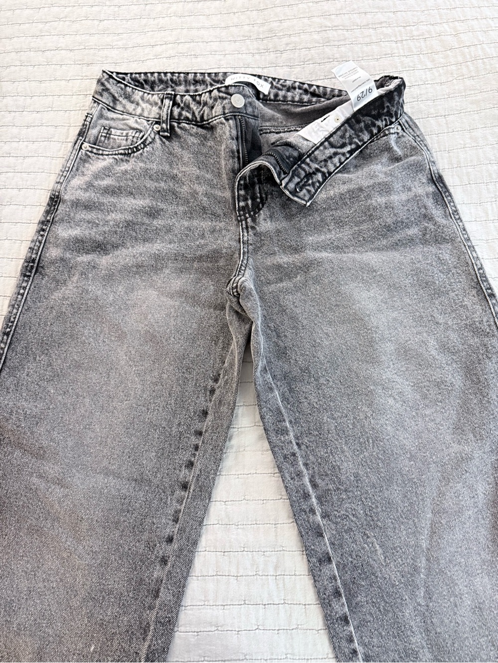 High-Rise Acid Wash Gray Women’s Jeans